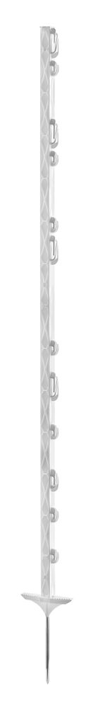 Kunststoffpfahl Titan  mit Doppeltritt, 1,57 m, weiß, 5 Stück/ Pack