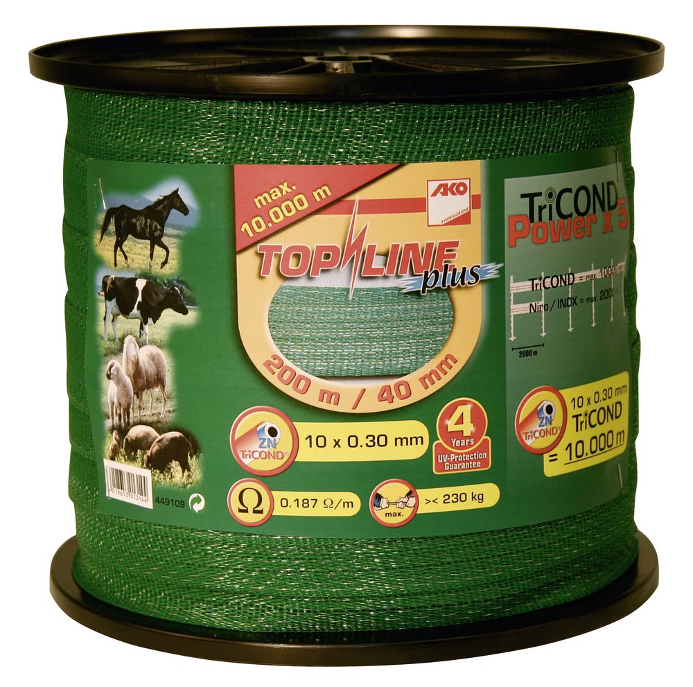 TopLine Plus Weidezaunband, 40 mm, grün