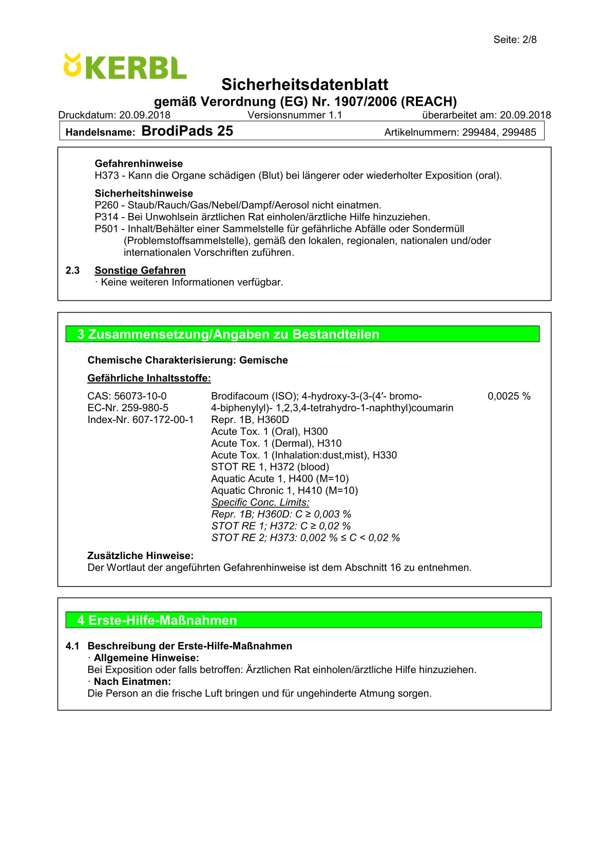 Rattengift Gelköder cit BrodiPads 25