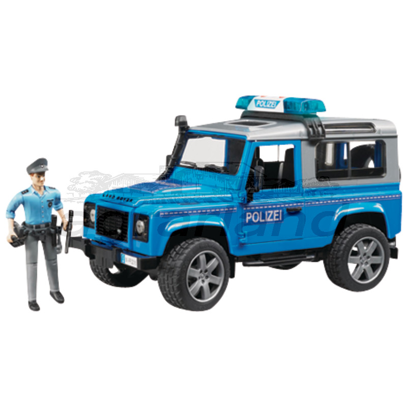 Bruder Land Rover Defender Station Wagon und Polizist