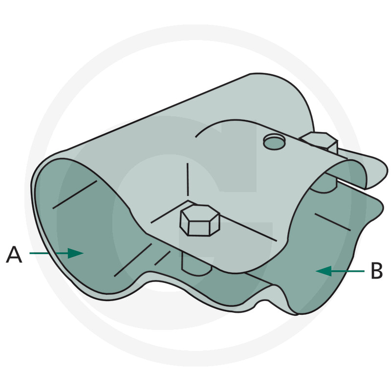 T-Schelle einteilig, 1" - 1"