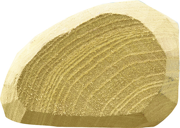 Robinienpfahl, Natur, 1500 mm, d=6-8 cm gespalten, geschliffen, gefast, gehobelt, 4-fach gespitzt