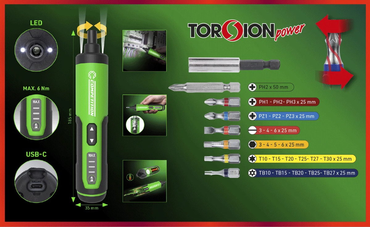 Adventskalender KS TOOLS Akku-Stabschrauber-Satz, "Stahl statt Schokolade", 27-tlg. 