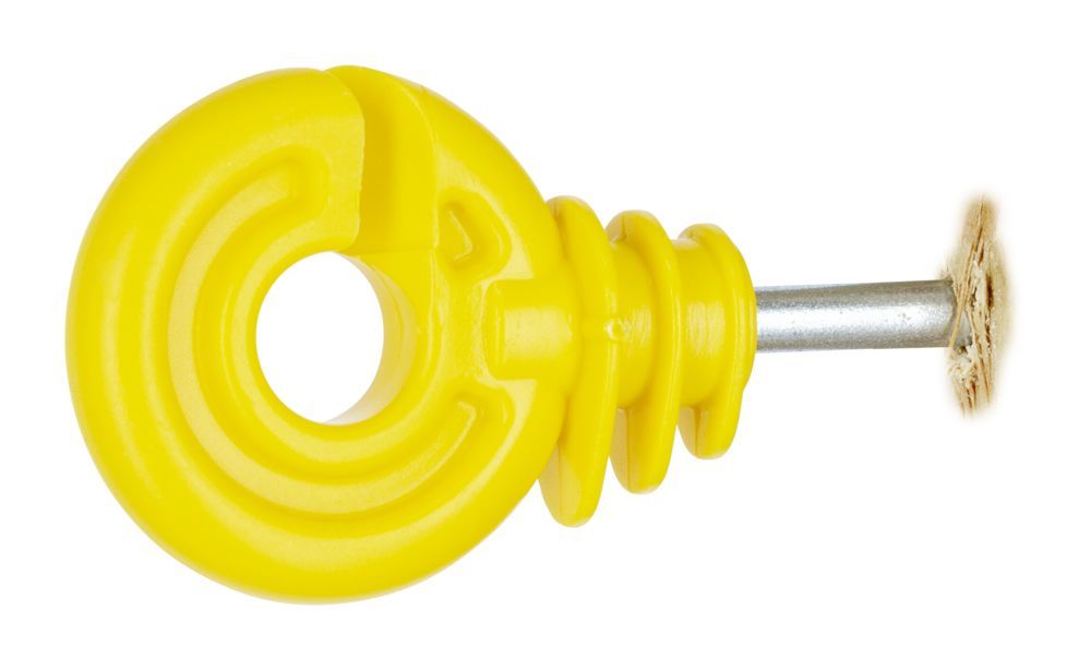 Ringisolator mit kurzer Stütze, gelb, 25 Stück/ Pack