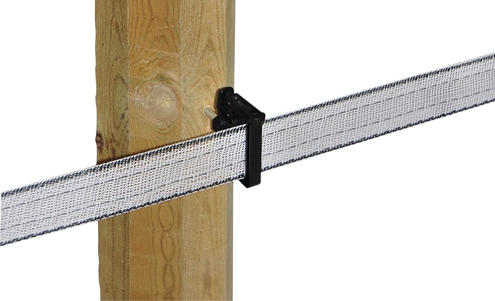 TopLine Weidezaunband 40 mm, 200 m Rolle, weiß/ schwarz