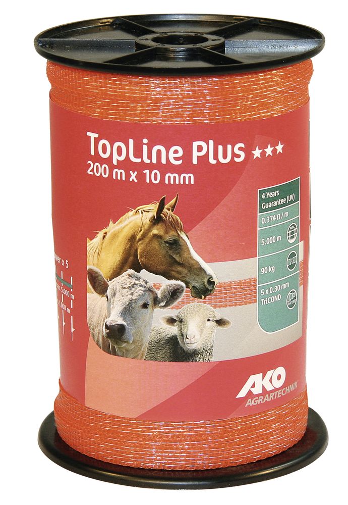 TopLine Plus Weidezaunband, 10 mm, orange