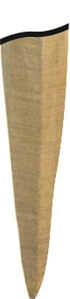 Robinienpfahl, Natur, 1500 mm, d=6-8 cm gespalten, geschliffen, gefast, gehobelt, 4-fach gespitzt