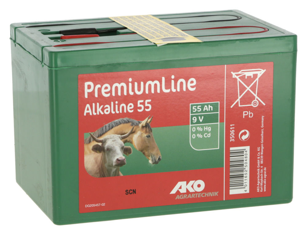 Trockenbatterie Alkaline 9 Volt  55 Ah