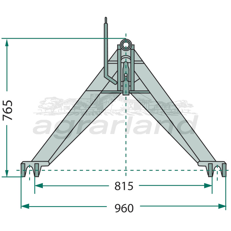 Schlepper-Dreieck, Kat. 2, bis 1400 kg , auch für Fanghakenoberlenker geeignet