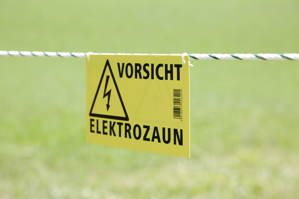 Warnschild – Vorsicht Elektrozaun!