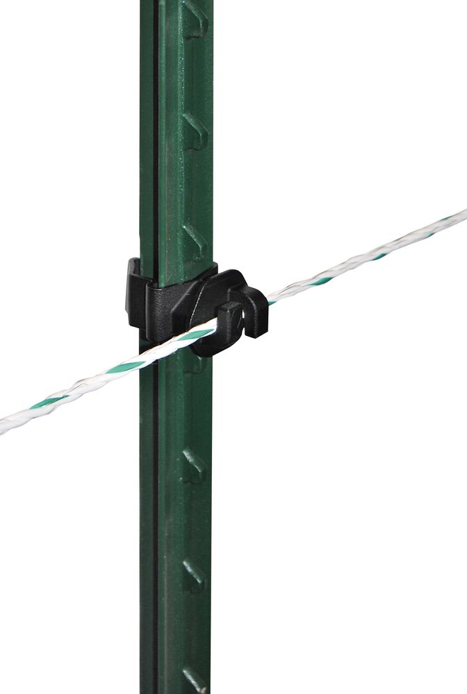 Seilisolator für T-Post Metallpfahl schwarz oder gelb