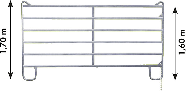 Panel-6, Länge 2,40 m, Höhe 1,70 m (1 Mittelstrebe)