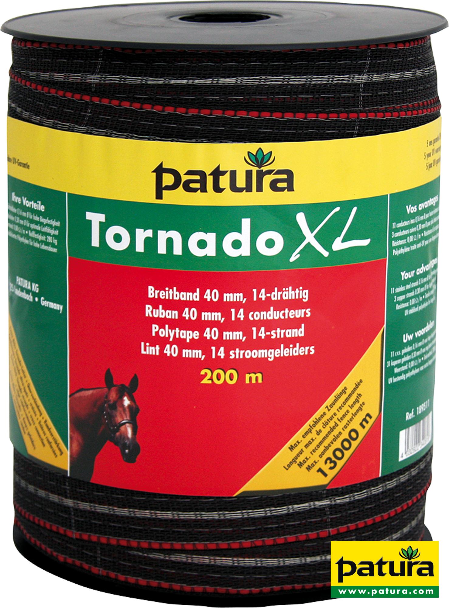 Tornado XL Breitband 40 mm, 200 m Rolle, 11 Niro 0,16mm, 3 Cu 0,30mm, braun