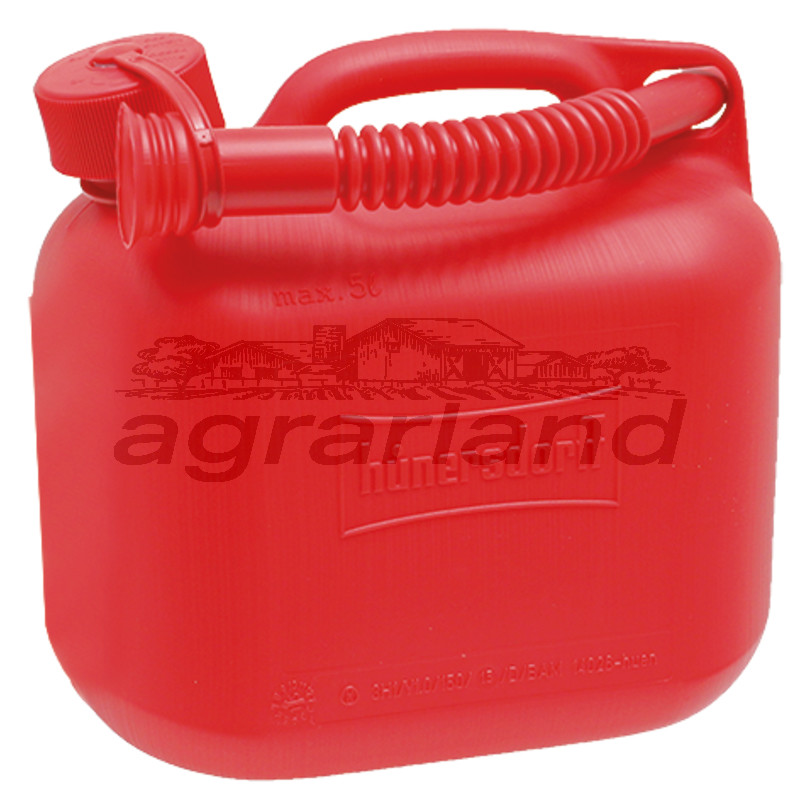 HÜNERSDORFF Kraftstoff-Kanister, 5 Liter, rot